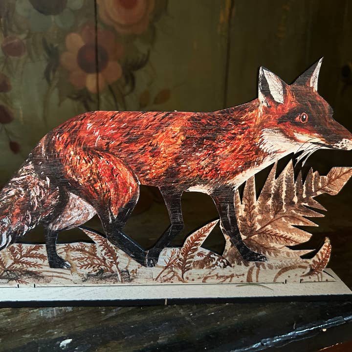 Clare O’Neill Artworks – wholesale Ornament – Mr Foxy Wooden ornament 6