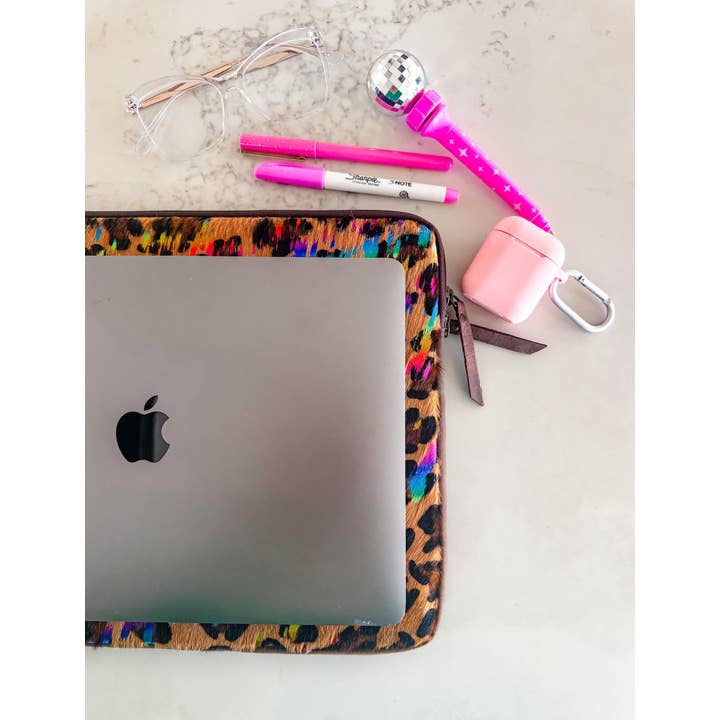 Boho Ranch Shop - Wholesale Laptop/Tablet Case - Women's - Cowhide Leather Laptop Computer Tech Sleeve Pouch7