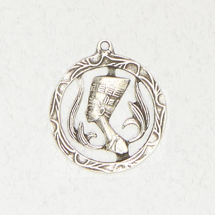 Egyptian Pewter Pendant Necklace - Nefertiti for wholesale by Nirvana LLC