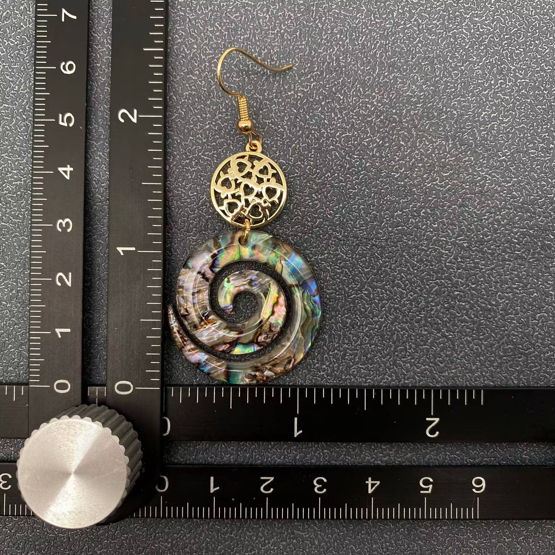 Mio Queena - Wholesale Dangle Earrings - Vortex Abalone Dangle Earrings3