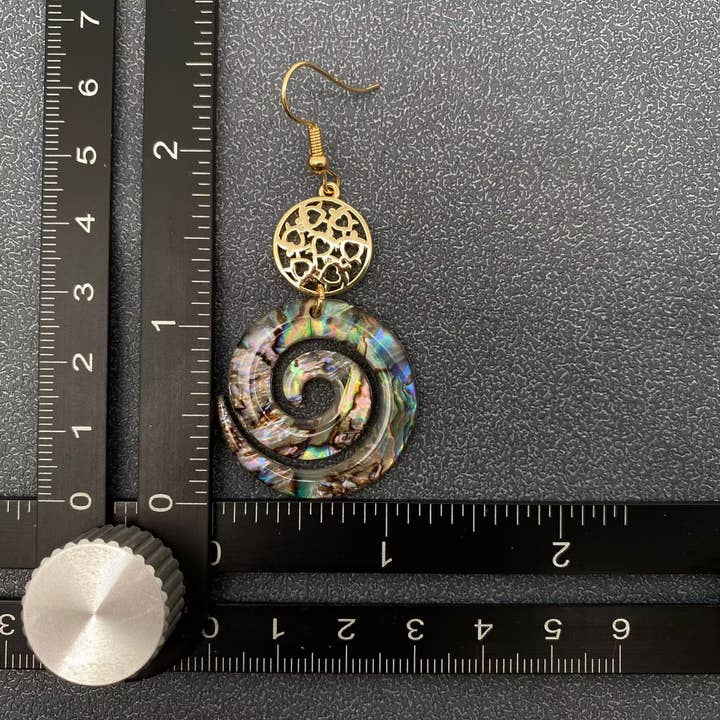Mio Queena - Wholesale Dangle Earrings - Vortex Abalone Dangle Earrings3