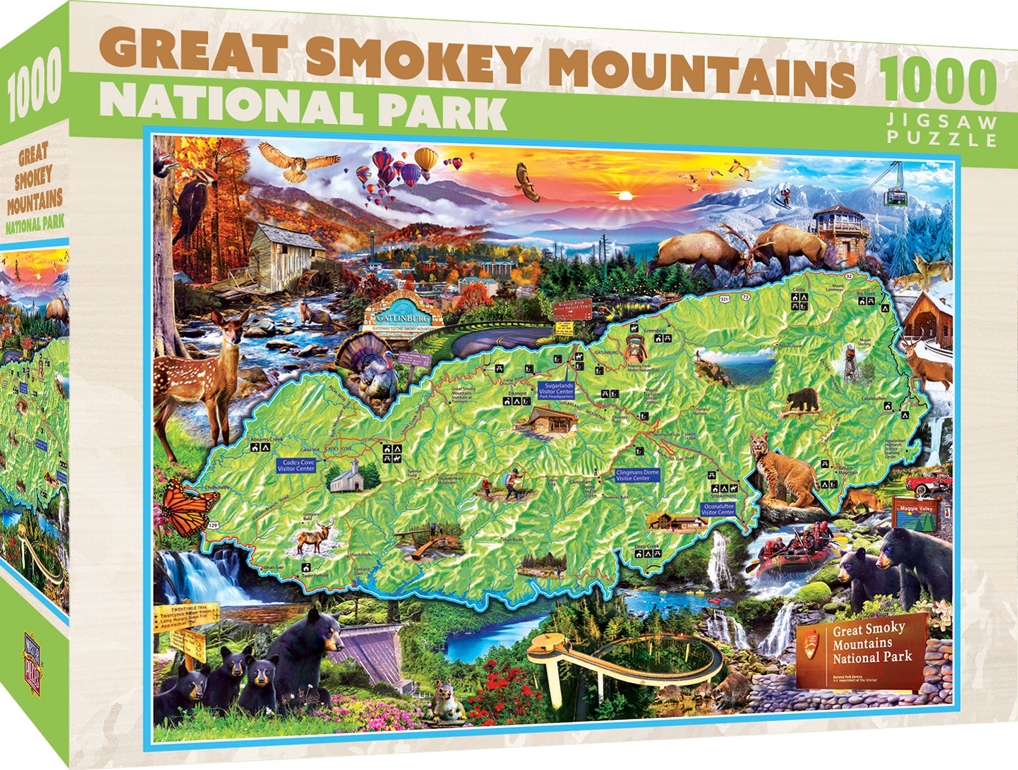 Masterpieces Puzzles - Wholesale Puzzle - Adult - Great Smoky Mountains National Park 1000 Piece Puzzle0