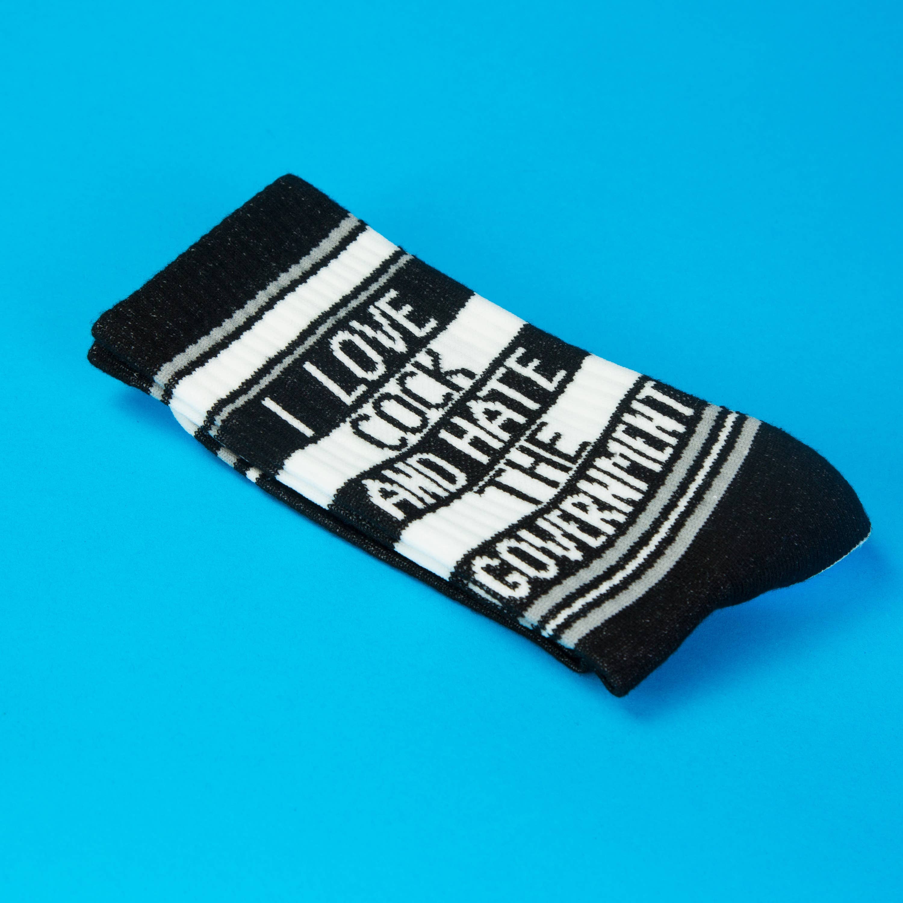 Gumball Poodle - Wholesale Socks - Unisex - I Love Cock And Hate The Government Gym Crew Socks5