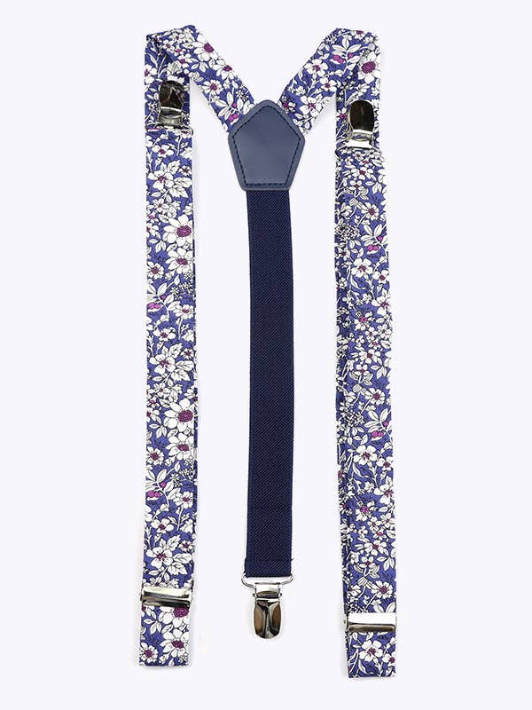 Suspensórios Homem Liberty Azul n.º 1 em Algodão «Clovis» por atacado de Unipap's