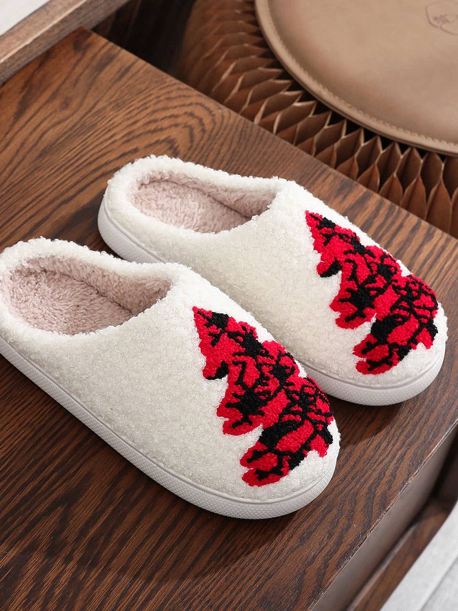 DOUBLJU - Wholesale Slippers - Women's - Christmas Winter Home Grinch Pattern Fuzzy Slippers8