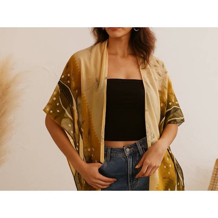 Fabrica Kraft – wholesale Kimono – Women's – Sari Kimonos | Fabric Shrugs | Multicolored Saree Kimono18