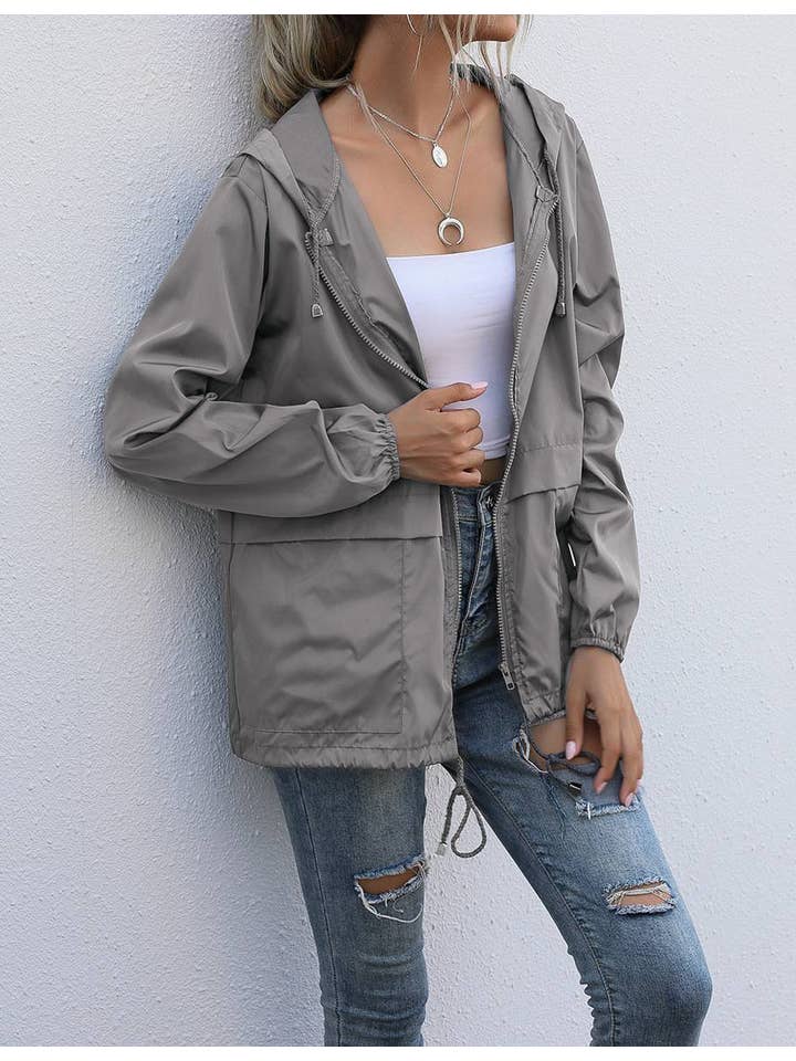Rosa Clothing - Wholesale Jacket - Women's - Zip waterproof raincoat lightweight hoodie jacket14