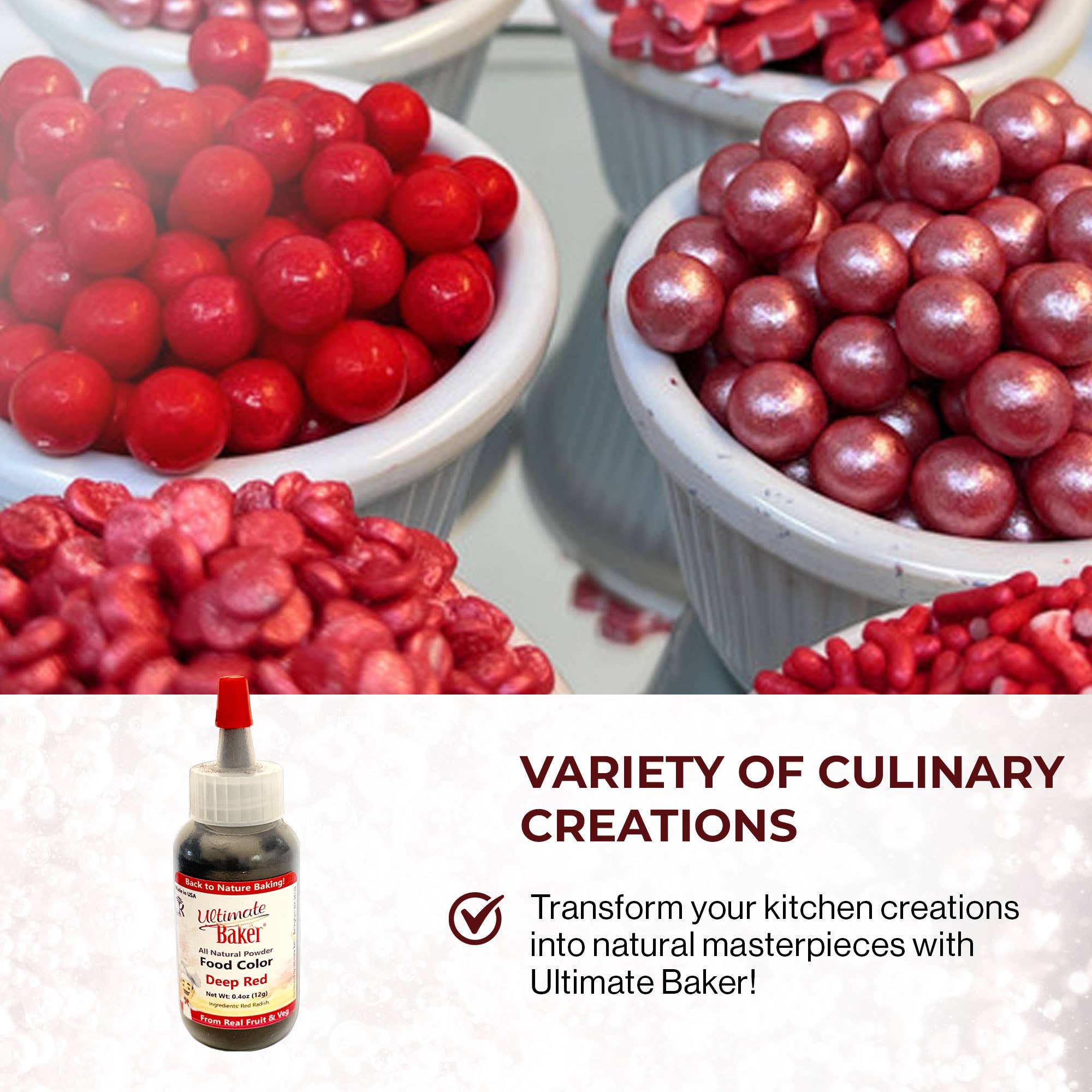Ultimate Baker - Wholesale Cake Decorating Kit - Ultimate Baker Natural Deep Red Food Color (1x12g)4