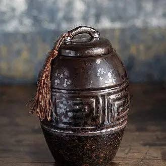 Vagabond Vintage - Wholesale Decorative Jar - Dark Brown Ceramic Storage Canister with Brown Tassel0