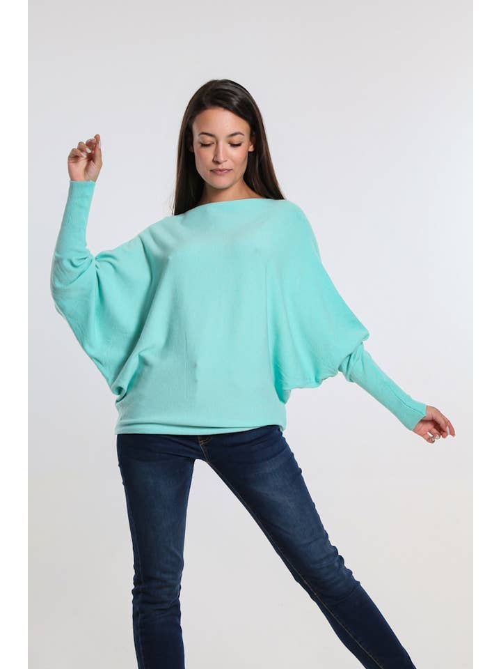 TINA Stephens Italy/Tees By Tina – Großhandel Strickpullover – Damen – Mylah Seriously Weicher Fledermaus-Pullover (BLS413)53