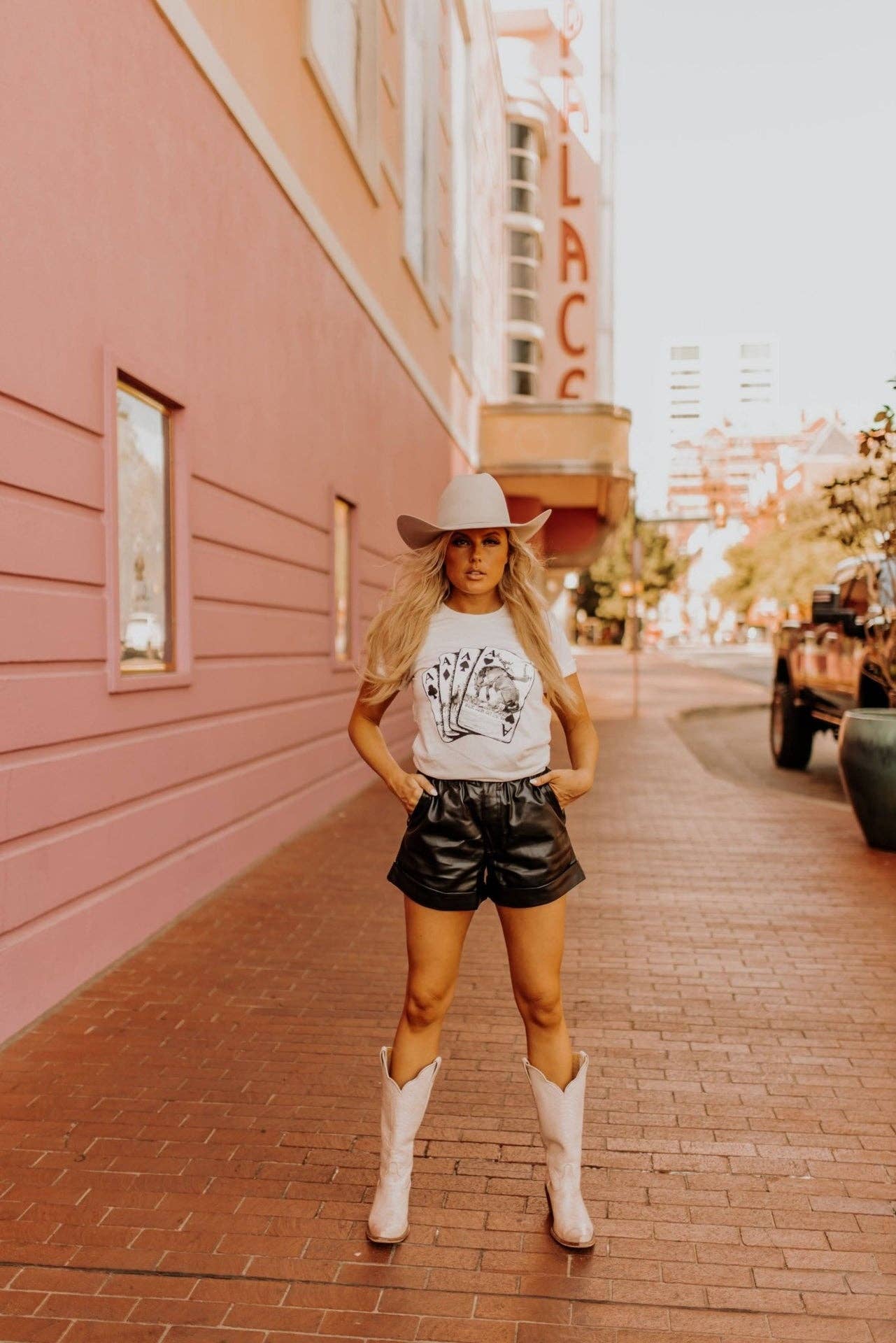 Natural Ace of Cowboys Graphic Tee for wholesale on Faire4