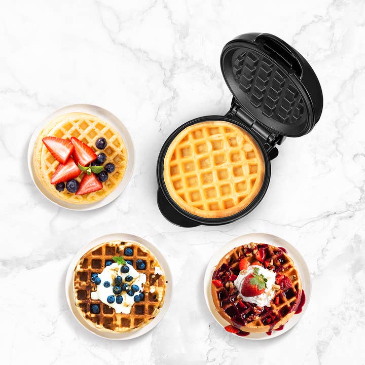 Holstein Housewares - Wholesale Kitchen Appliance - Personal Waffle Maker - 4 inch Mini - Assorted Colors 48