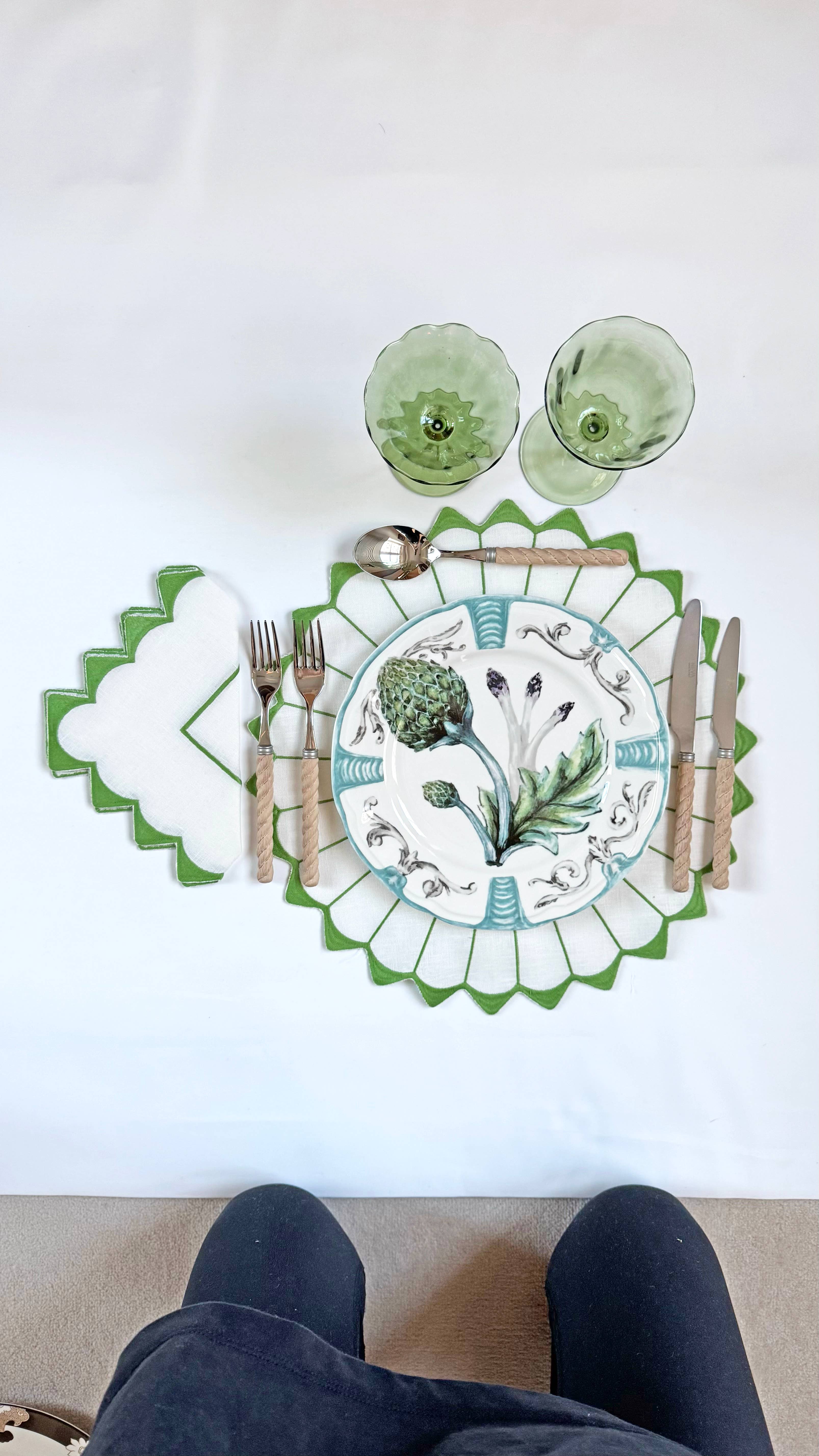 Duggan Society - Vendita all'ingrosso Piatto - Piatto da cena con carciofi (set di 4)1