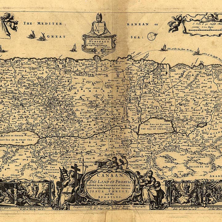 Relic Map Co. – wholesale Map – Canaan, Or the Land of Promise. (Land of Promise) 1700