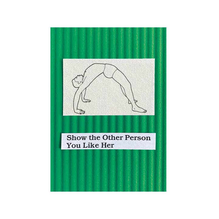 Vis den anden person, at du kan lide hendes yogastilling. for engroshandel hos Duggoons Greeting Cards