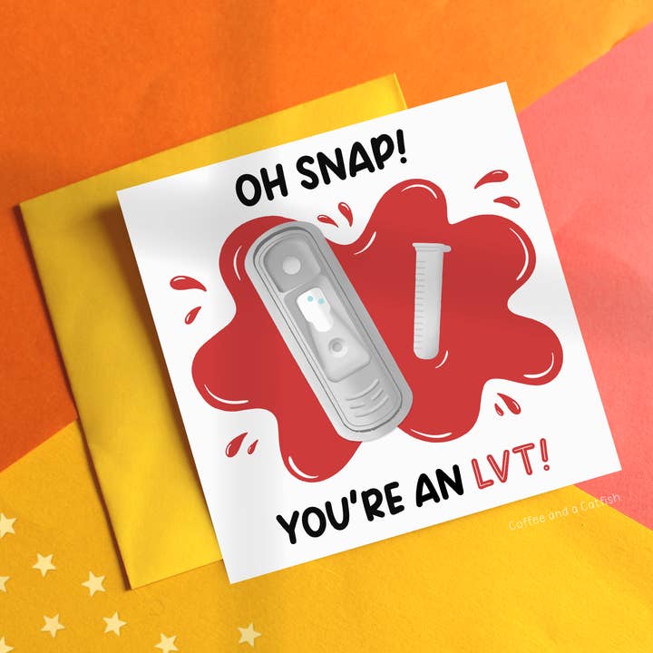 "Åh Snap!" Autoriseret Veterinærtekniker Tillykkekort for engroshandel hos Coffee and a Catfish