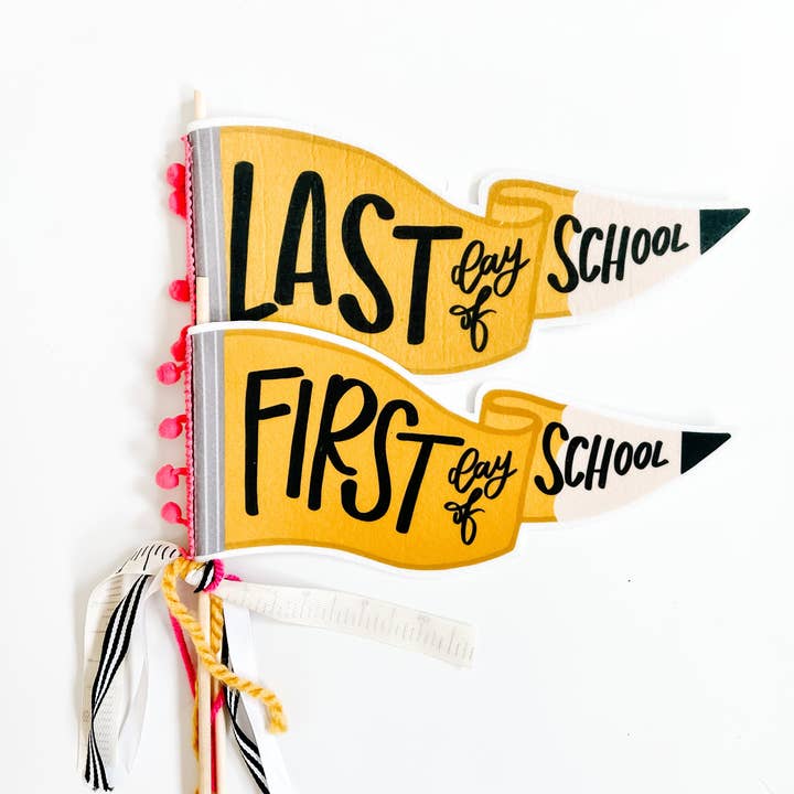 Goldie Letter Company - Wholesale Flag - Pencil First/Last Day of School