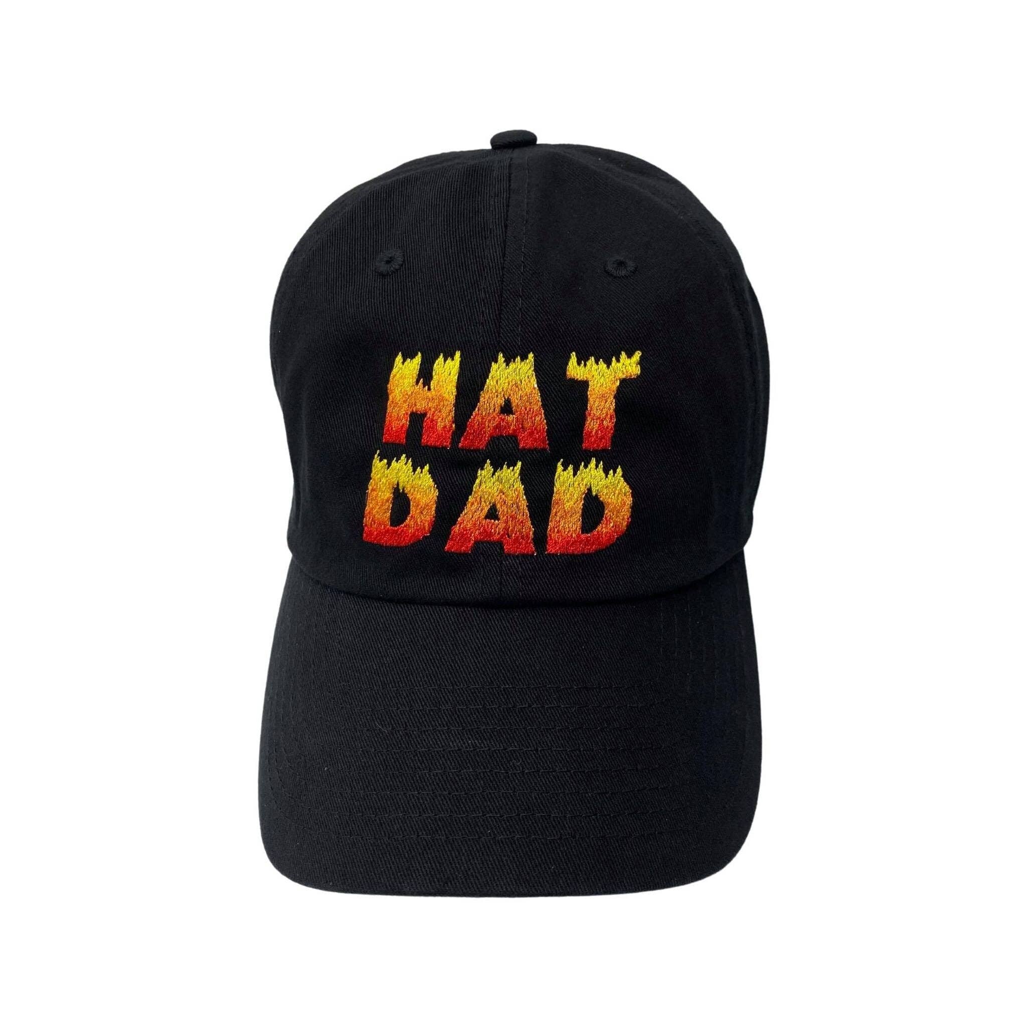 IncredibleGood Inc - Vendita all'ingrosso Cappellino da baseball - Uomo - Cappello da papà «Hat Dad», ricamato con fiamme, nero, taglia unica