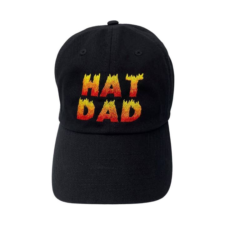 IncredibleGood Inc - Vendita all'ingrosso Cappellino da baseball - Uomo - Cappello da papà «Hat Dad», ricamato con fiamme, nero, taglia unica0