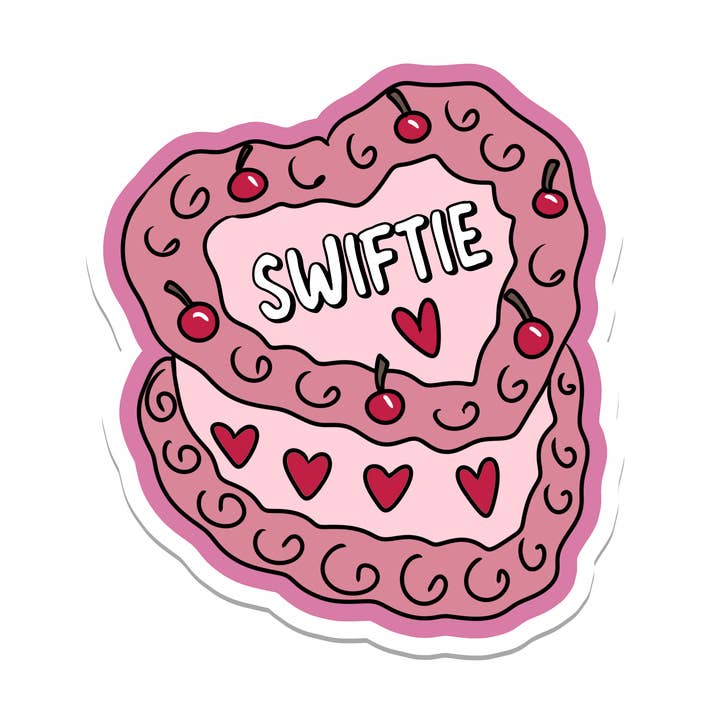 Swiftie Cake | Waterproof Sticker | 2.8" for wholesale by Rebel and Siren Stickers