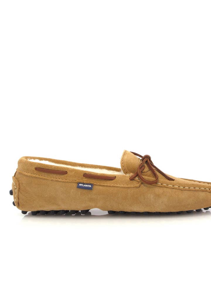 Hazel Home Pantoffeln - beiges Veloursleder für den Großhandel von Atlanta Mocassin