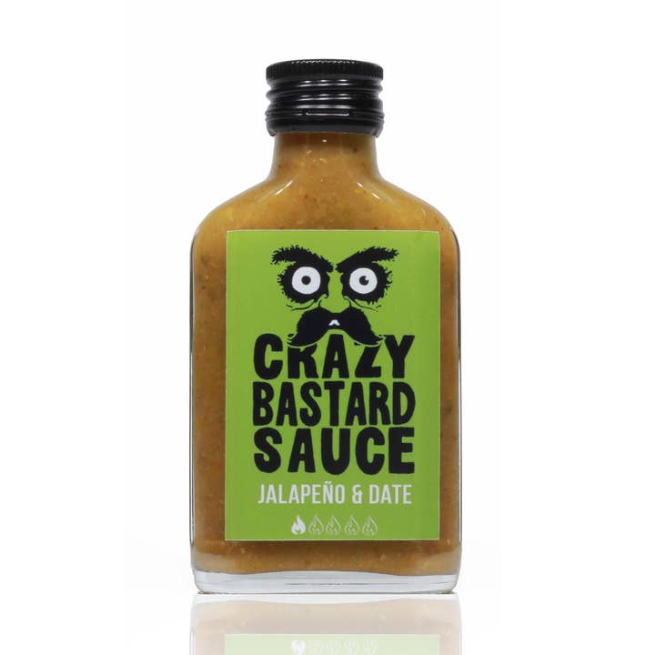 Jalapeño & Date 100ml Hot Sauce for wholesale by CBS Foods GmbH (Crazy Bastard Sauce)