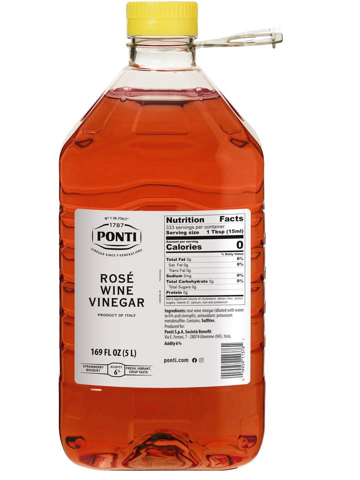 Rose Wine Vinegar 5L for wholesale by Ponti