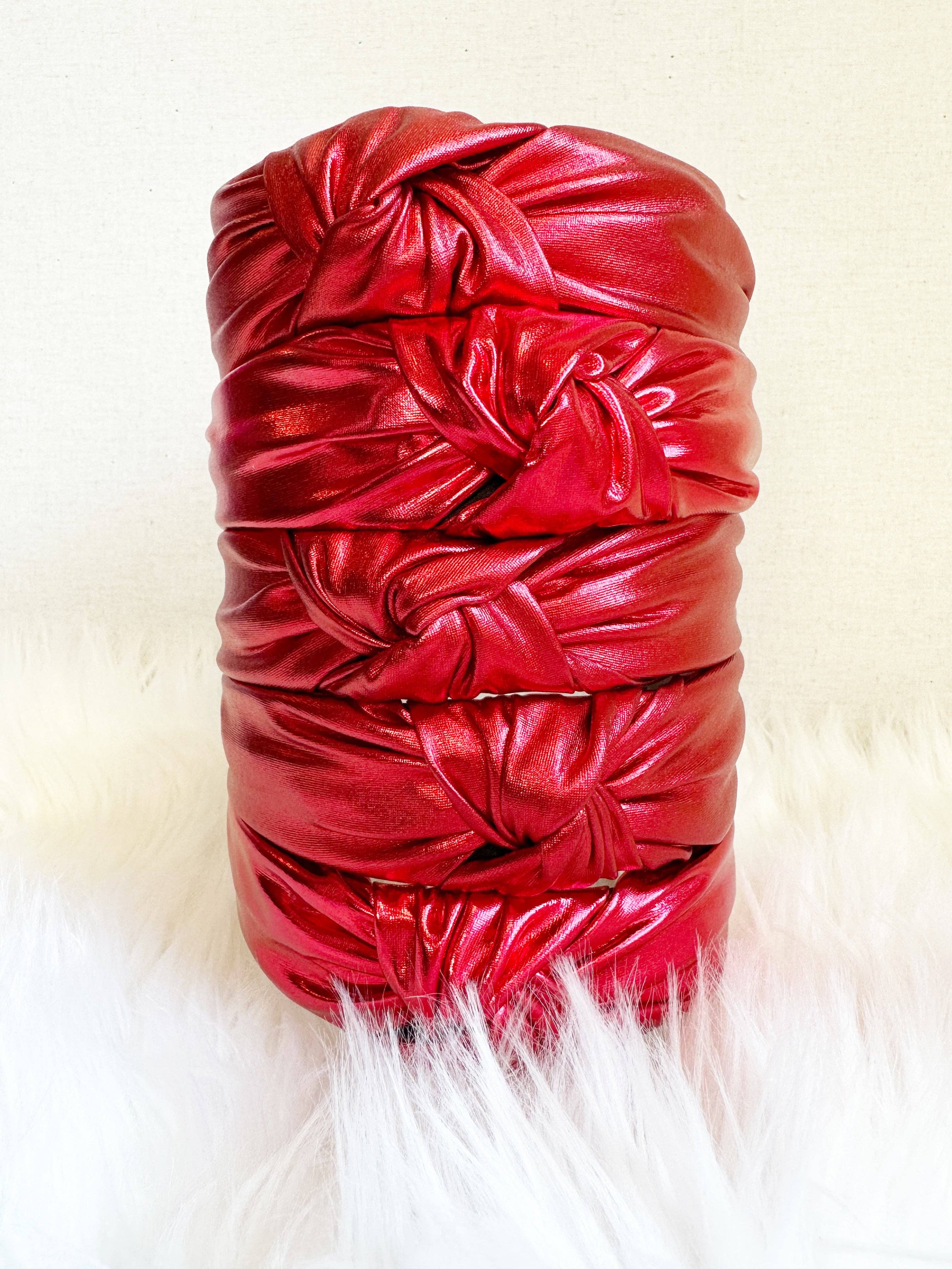 Sandy + Rizzo - Wholesale Fashion Headband - Women's - Red Metallic Headband3