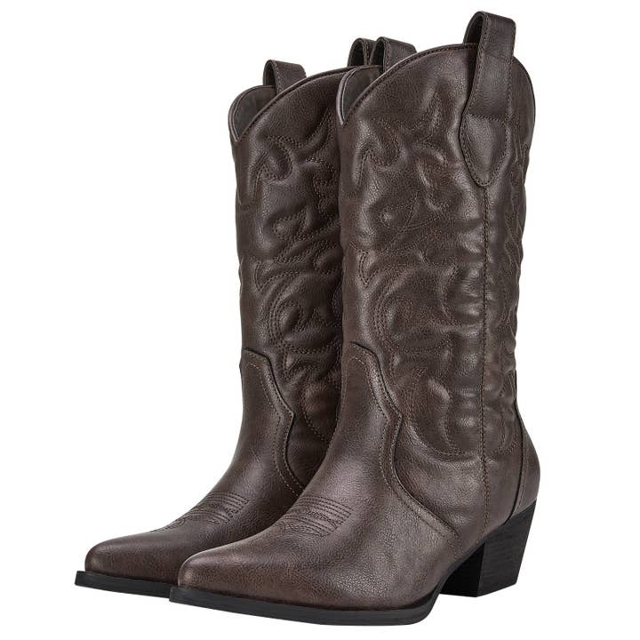 HISEA - Wholesale Cowboy Boots - Women's - Women's Mid-Calf Cowboy Boots