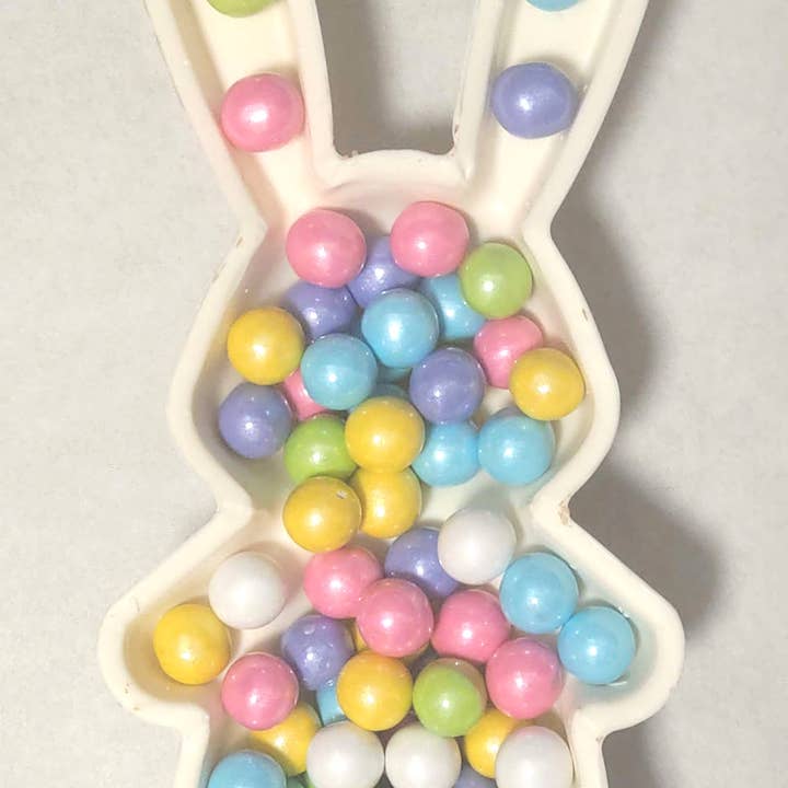 Wild Angel Treats, LLC – wholesale Chocolate-covered sweets – Gold Breakable Hollow Chocolate Easter Bunny with Candy