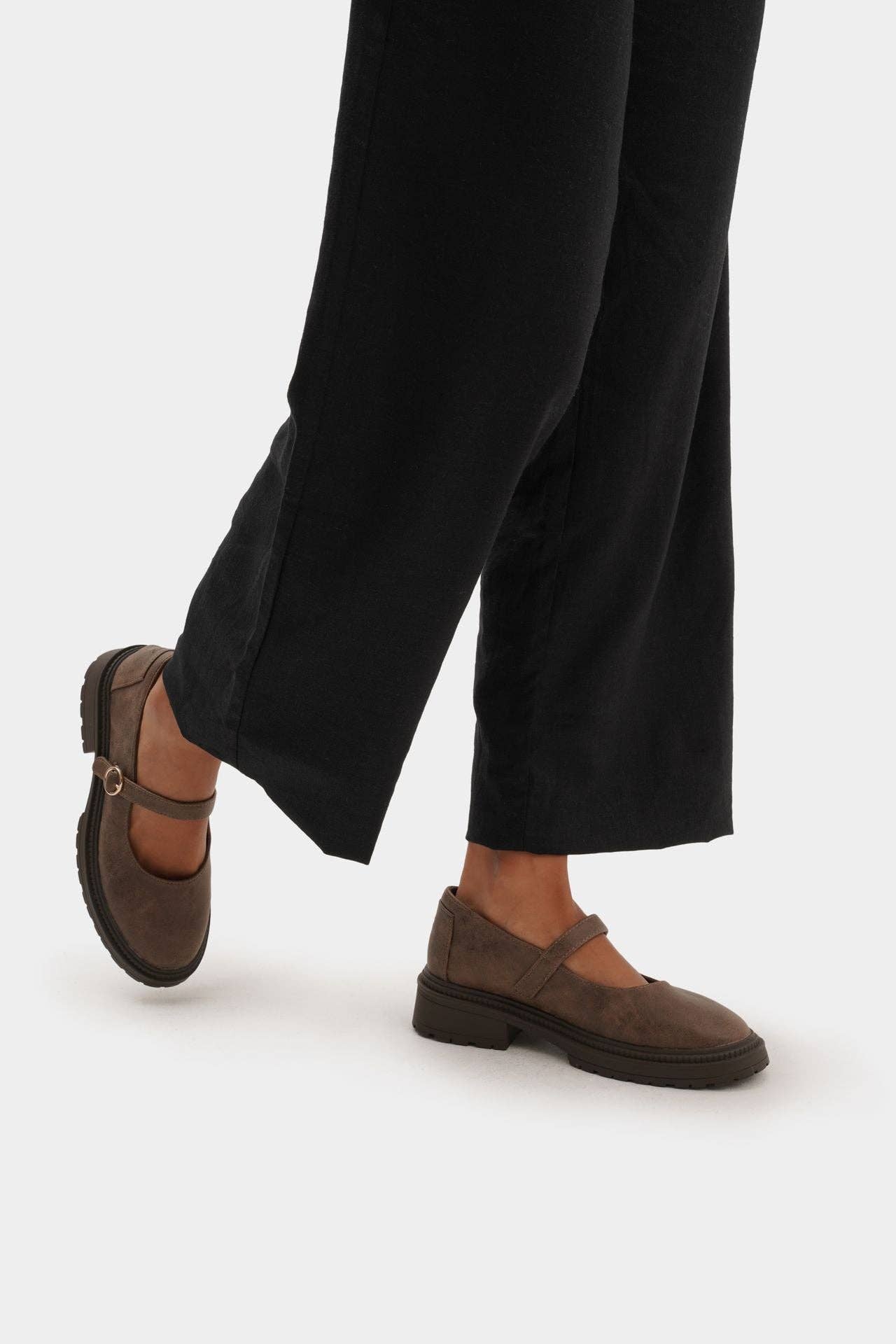 Paez - Wholesale Flats - Women's - PLATFORM GUM MARY JANE MICROFIBER NAPA ESPRESSO1