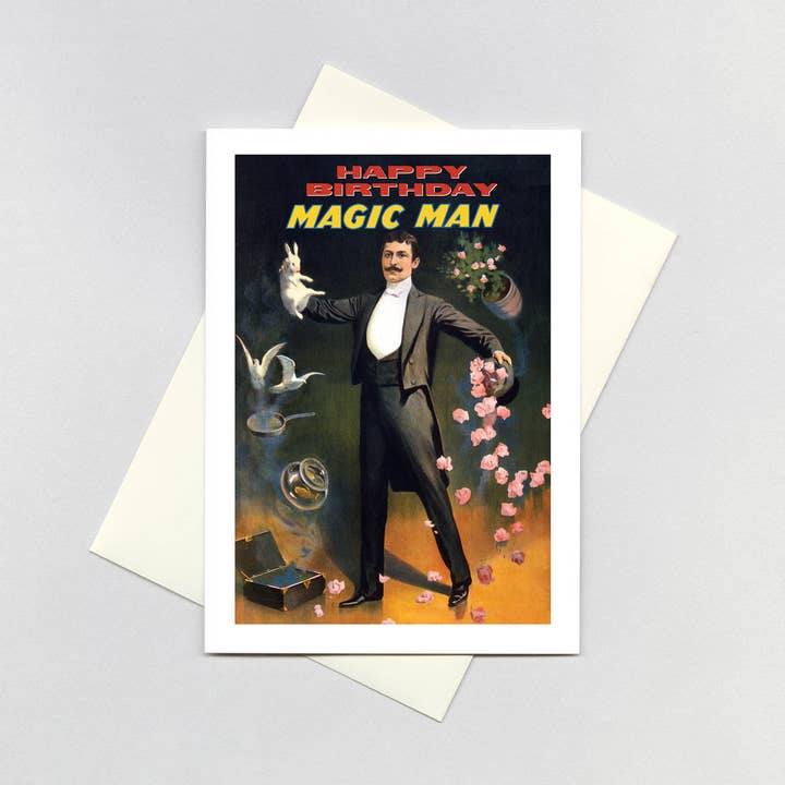 Laughing Elephant - Wholesale Birthday Card - Magic Man - Birthday Card