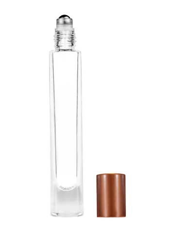 Best Bottles - Vente Supports pour huile essentielle - Grande bouteille en verre cylindrique transparent avec bille roulante en métal-9 ml6