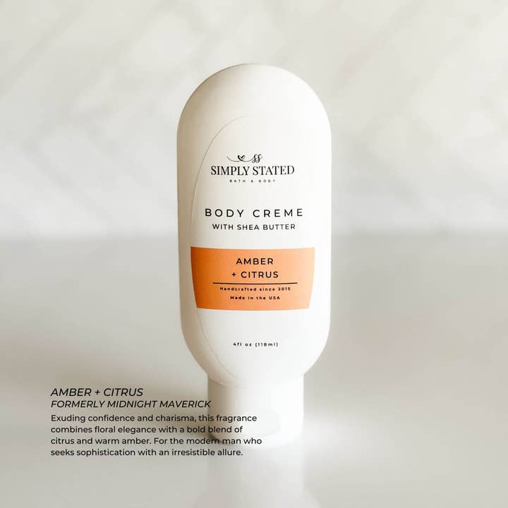 Simply Stated Bath & Body - Wholesale Body Cream/Lotion - Men's - Men’s Body Creme - Shea Butter Moisturizer
