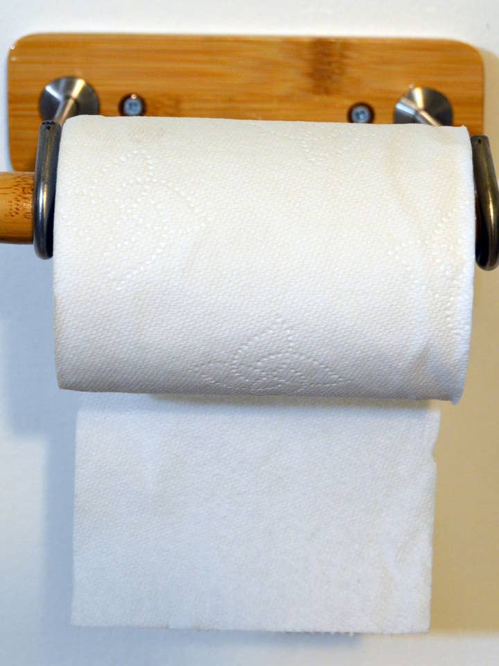 Bamboo Toilet Tissue Holder with Stainless Steel for wholesale by Bamboo54