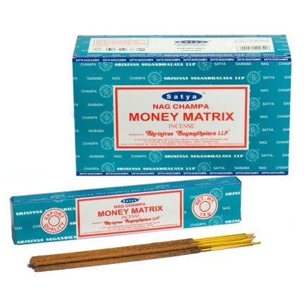 Satya Money Matrix Incense Sticks for wholesale by Crystal Magick Wholesale Ltd