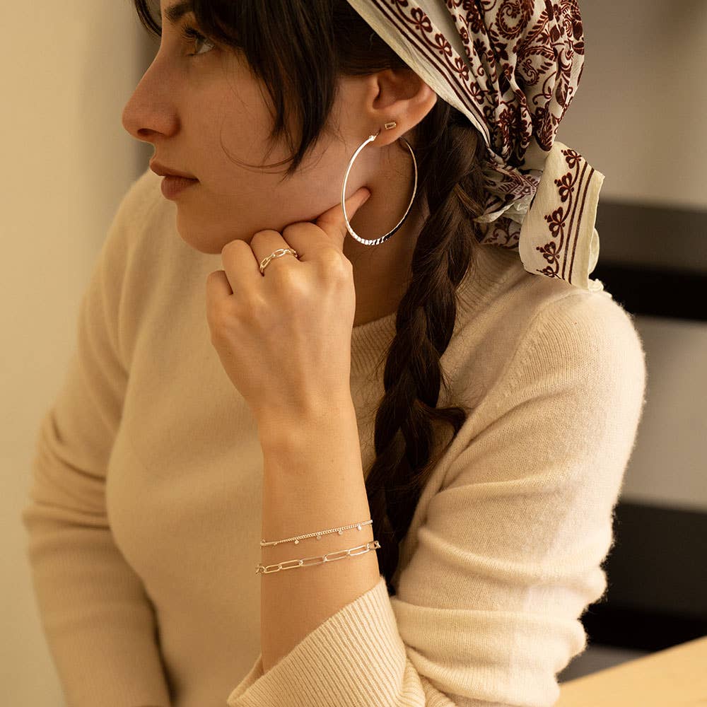 Amano Studio - Wholesale Hoop Earrings - 2" Hammered Hoop Earrings2