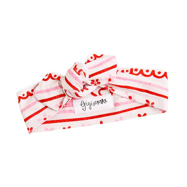 Hallie DIADEMA CON MOÑO Accesorios para el Cabello de San Valentín para Recién Nacidos para venta al por mayor de Gigi and Max