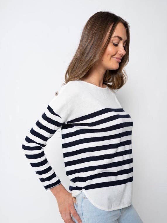 ISLEFIELD - Wholesale Knit Sweater - Women's - Sailor Stripe Pullover1