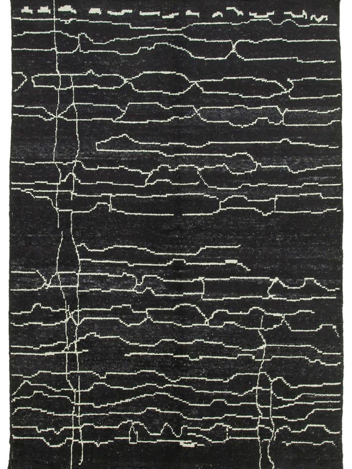 7x10 Black Moroccan Rug - 39707 for wholesale by RUG N CARPET