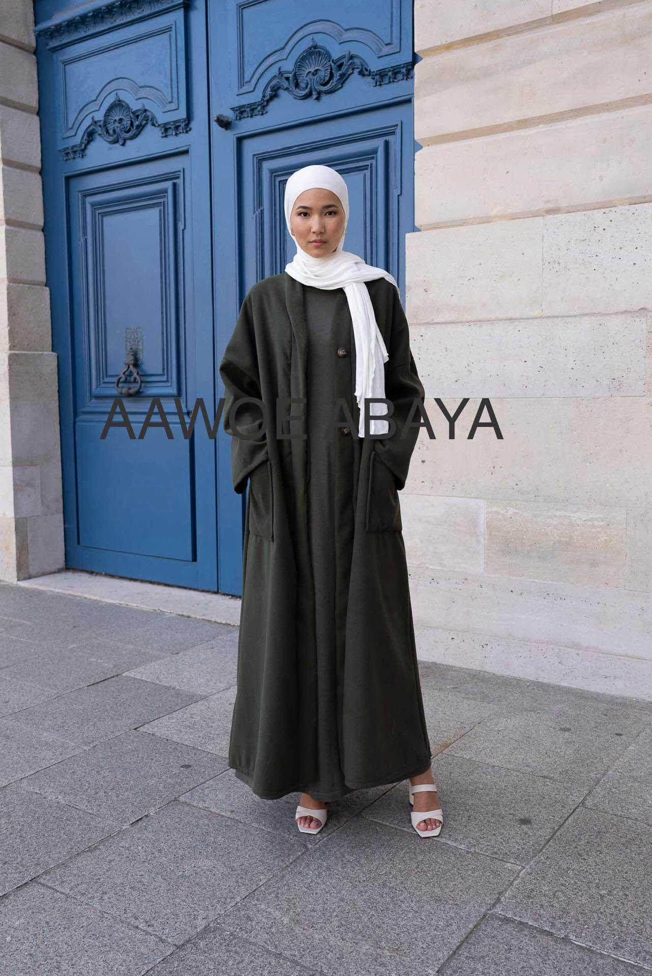 Aawoe Abaya - Wholesale Coat - Women's - Long Winter Coat - Length 145 cm - 21605