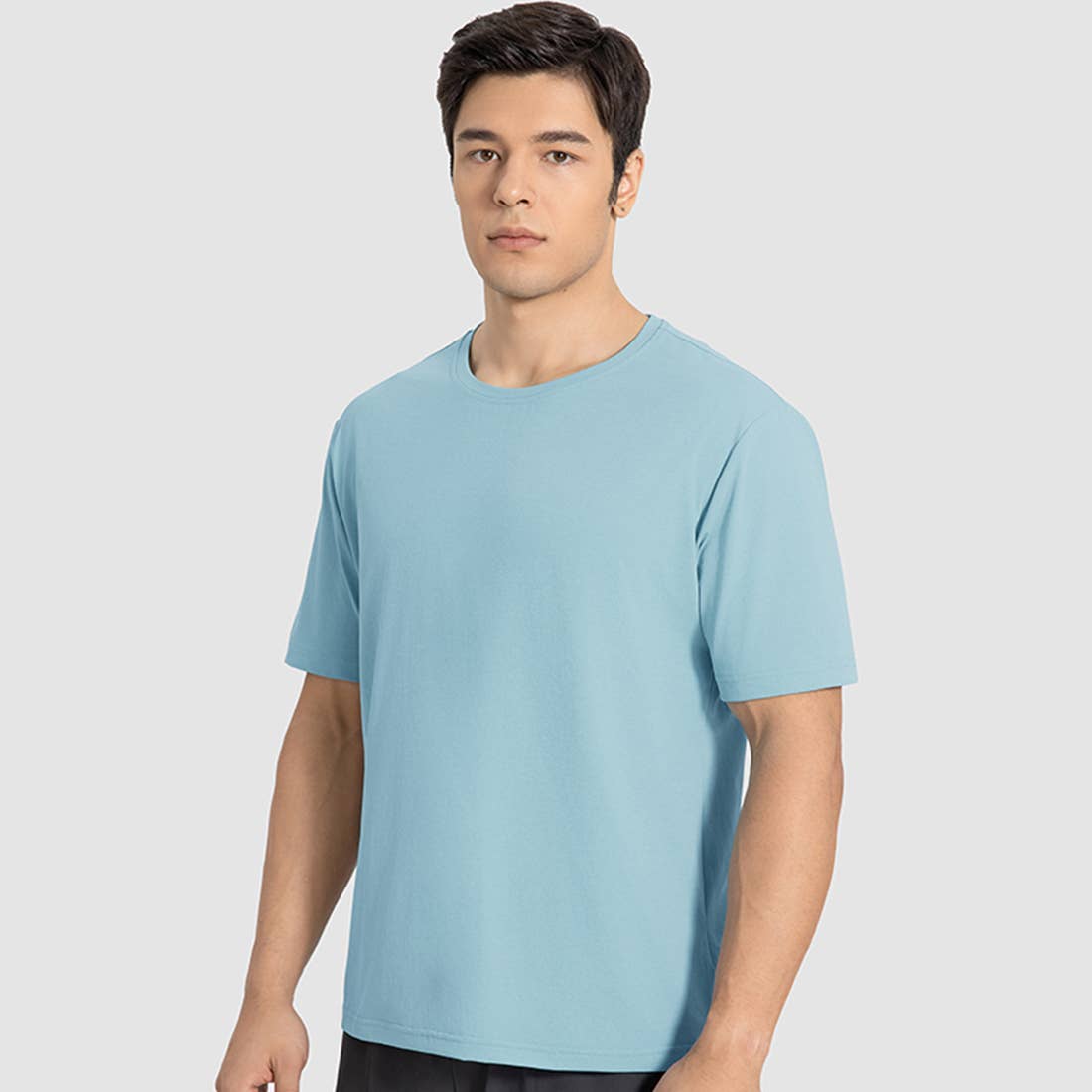 Sodalemon - Wholesale T-Shirt - Men's - Men Casual Short Sleeve Elastic Fitness Round-Neck T-Shirt1