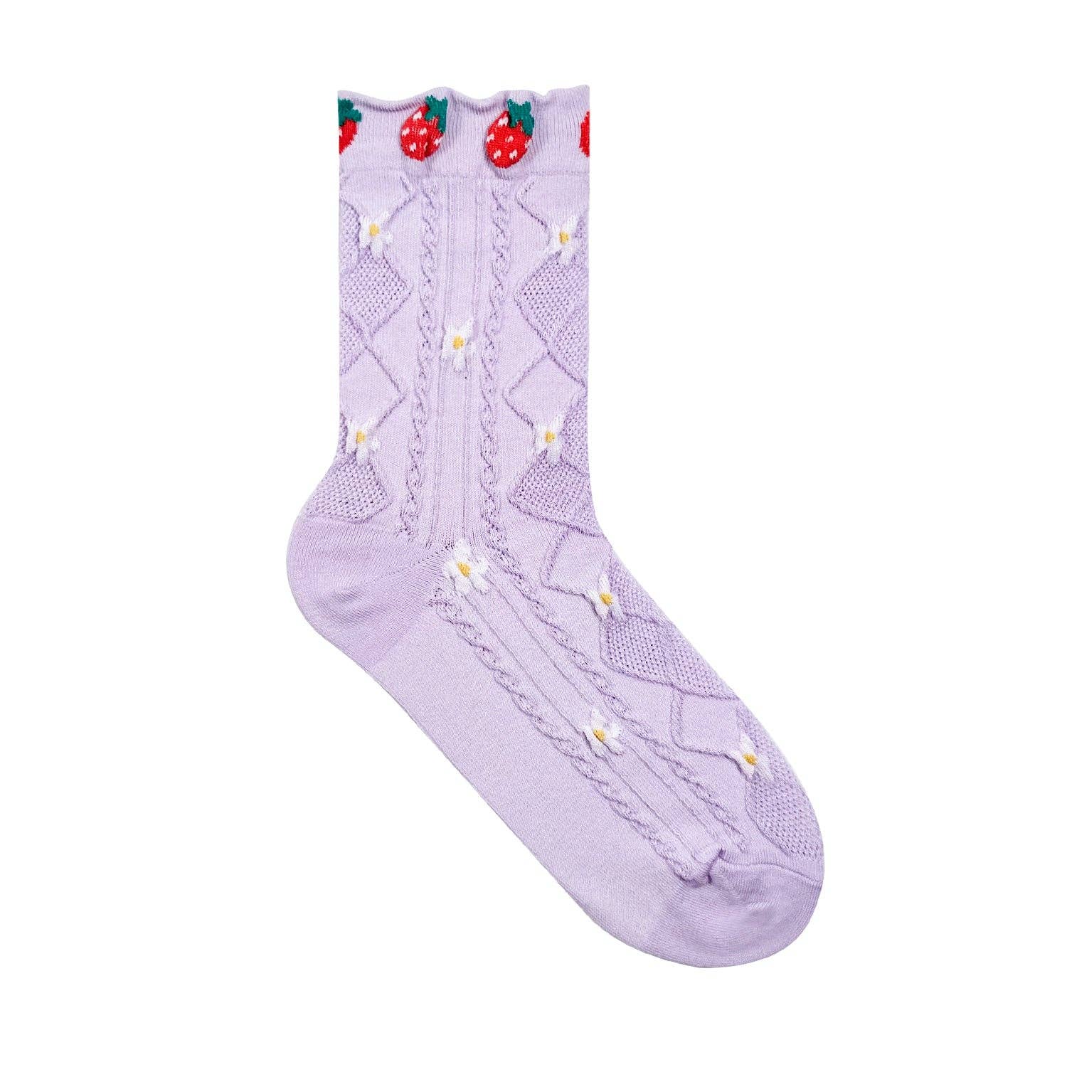 7DAYSSOCKS – wholesale Socks – Women's – Women's Crew Strawberry Pattern Socks2