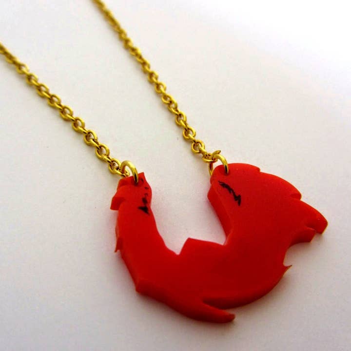 Working Clasp – wholesale Hänge-/berlockhalsband – Thundercats laserskurna 80-talet Lion-o halsband