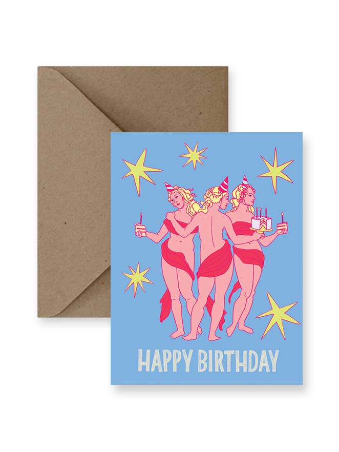 Cartão de aniversário de três graças por atacado de IMPAPER