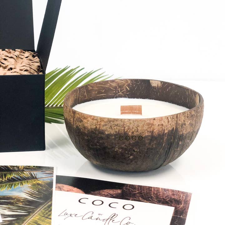 The Luxe Candle Co – Großhandel Kerze im Glas / gefüllte Kerze – 100% BIO-KOKOSNUSS-MASSAGEKERZE
