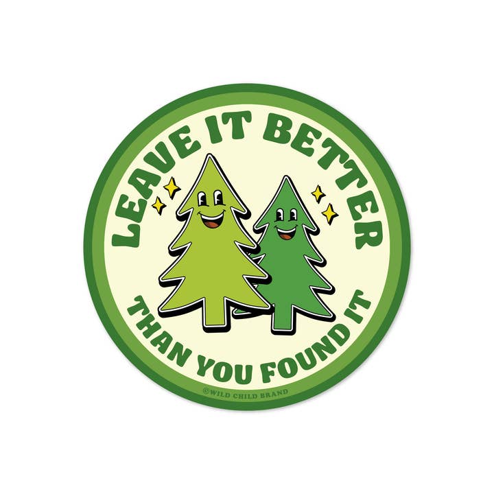 Wild Child Brand - Wholesale Sticker - Leave it Better - Tree Sticker