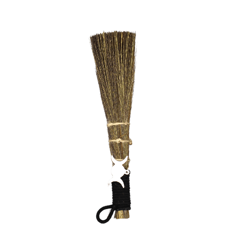 Eastern Trading - Wholesale Meditation Supplies - Broom With Metal Triple Moon0