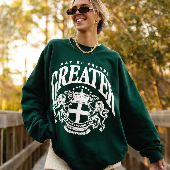 "GREATER" UNIVERSITY | PREMIUM CREWNECK for wholesale by He Would Love First