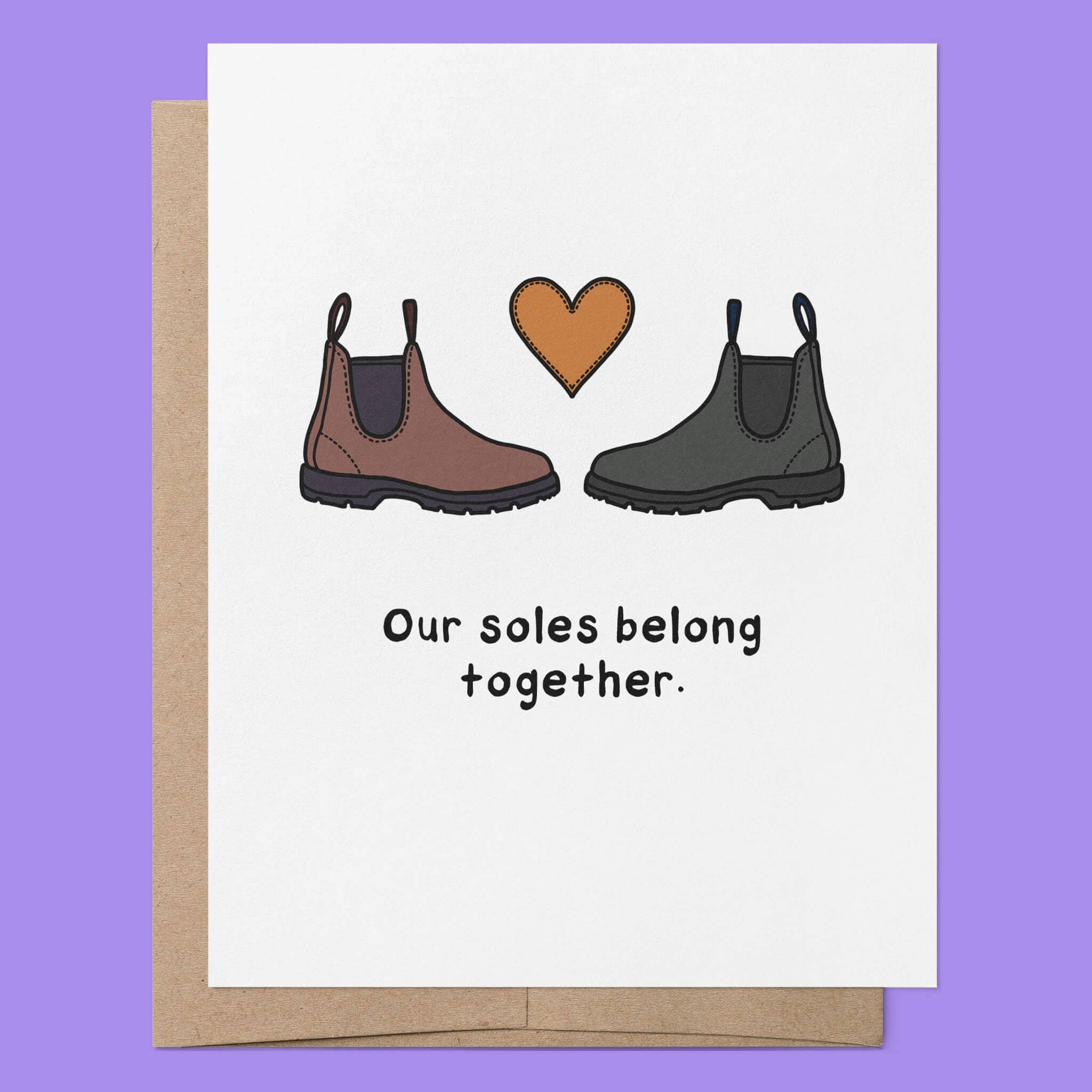 That Queer Card Co - Wholesale Love Card - Our Soles Belong Together | Love Relationship Greeting Card2